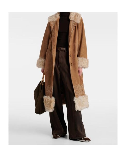 Rixo Brown Cienna Leather Coat
