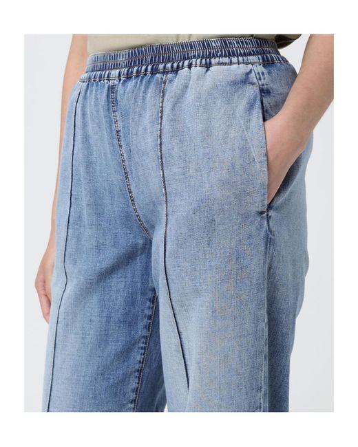 Fabiana Filippi Blue Straight-Leg Denim Jeans