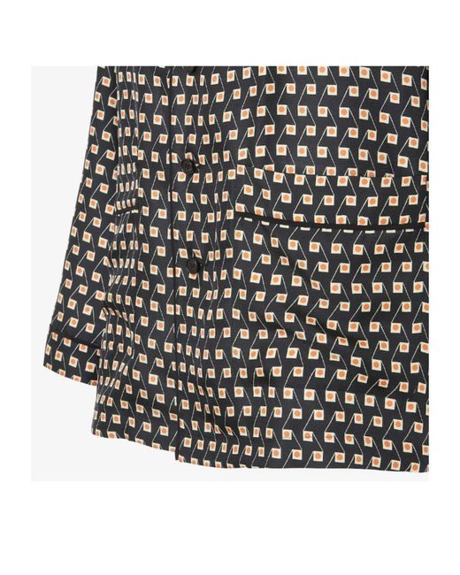 Fendi Black Printed Silk Shirt