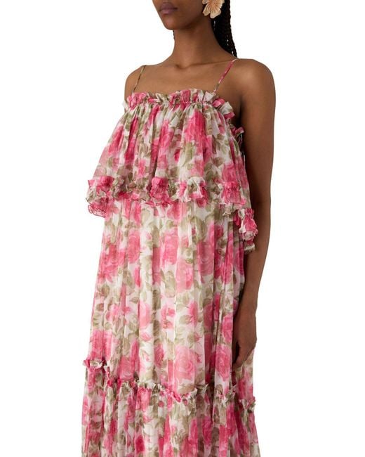 Chloé Red Printed Maxi Dress