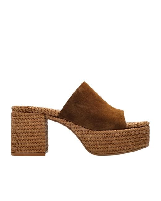 Gianvito Rossi Brown Heeled Mules