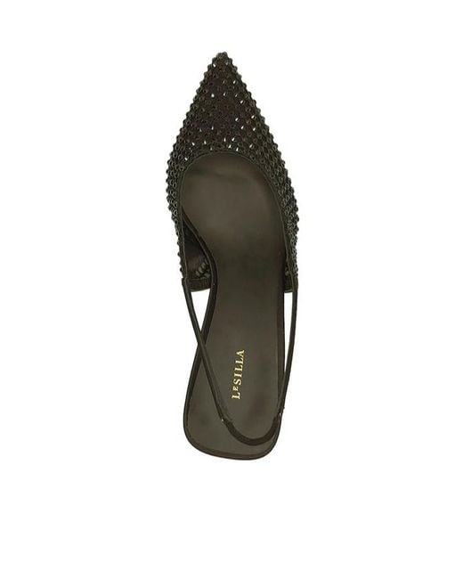 Le Silla Brown Gilda 60Mm Embellished Slingback Pumps