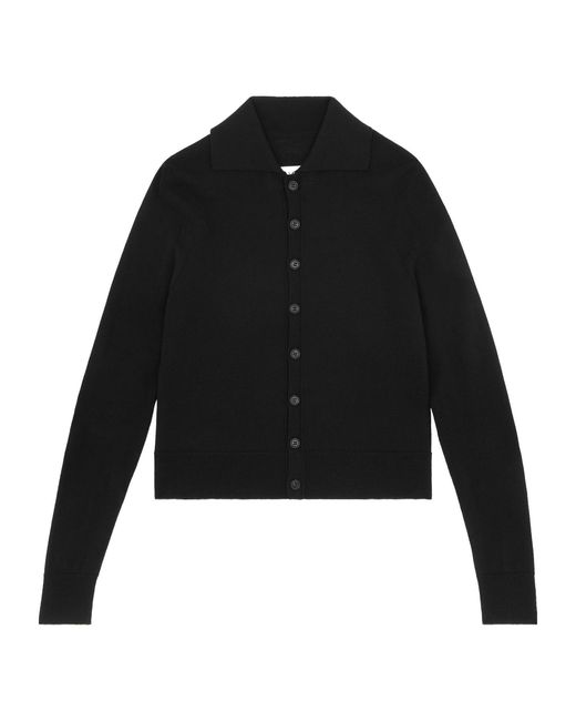 MM6 by Maison Margiela Black Knitted Buttoned Cardigan