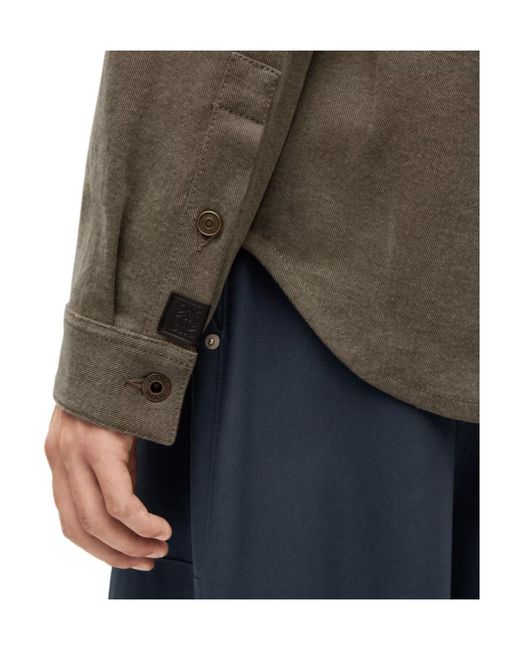 Loewe Brown Deer Intarsia Overshirt for men