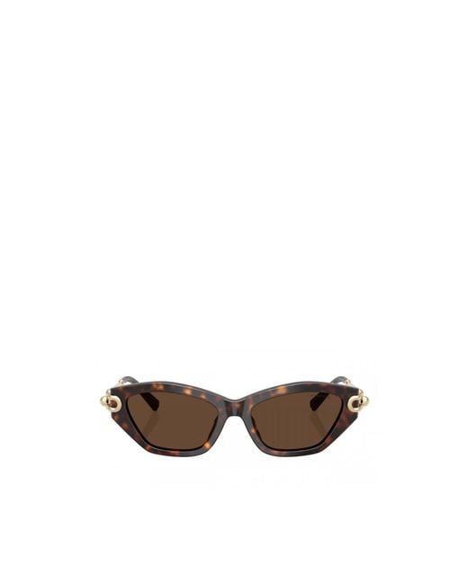 Tiffany & Co White Cat-Eye Frame Sunglasses