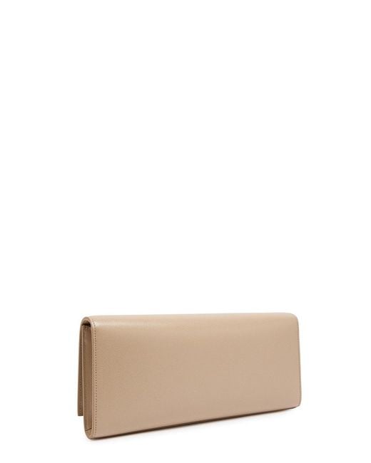 Saint Laurent Natural Leather Clutch