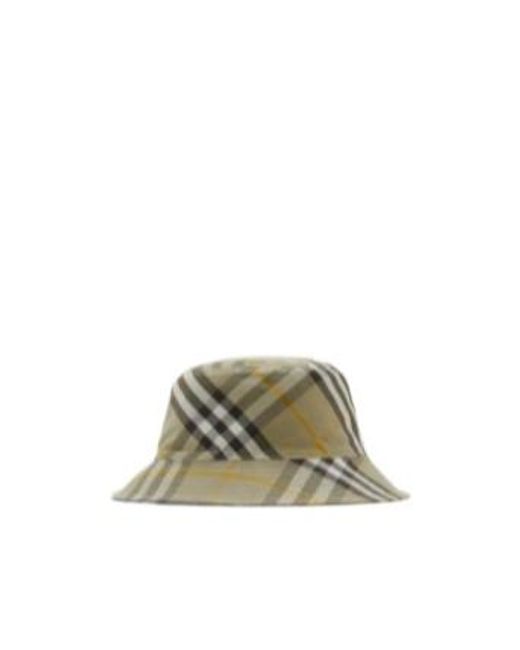 Burberry Natural Reversible Checked Dropped-Brim Bucket Hat for men