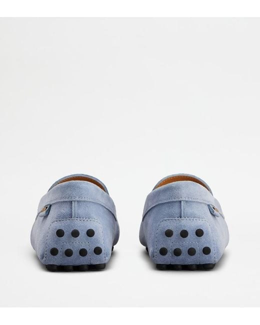 Tod's Blue Leather Loafers