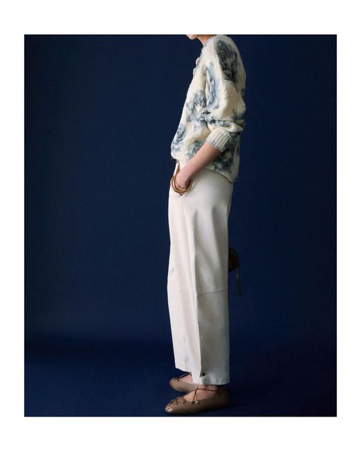 Liu Jo White Logo-Plaque Cropped Trousers