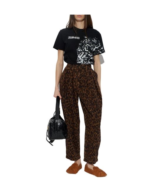 AllSaints Brown Becca Tapered Jeans