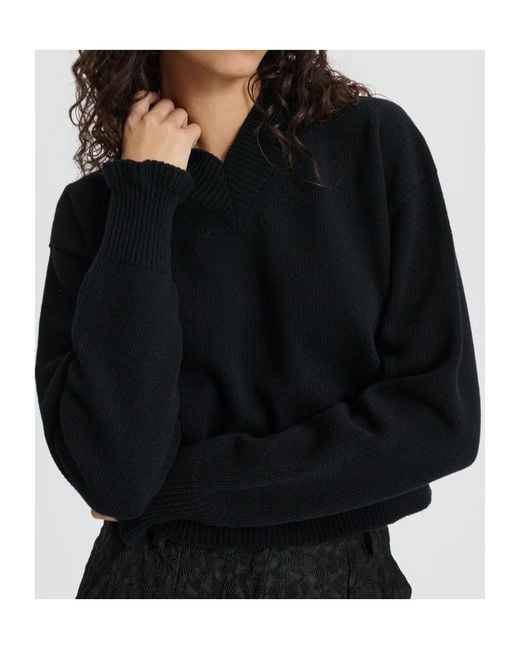 CECILIE BAHNSEN Black Long-Sleeved Knitwear