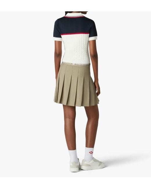 Casablanca Natural Pleated Mini Skirt