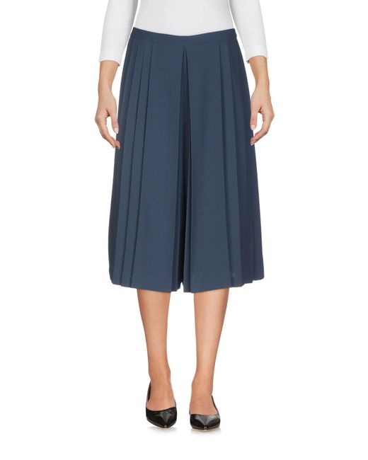 Tory Burch Blue Solid Color Chiffon Culottes