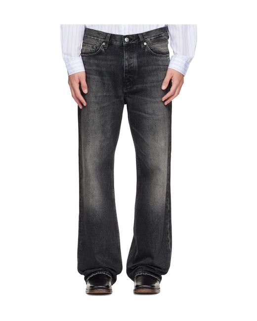 sunflower Black Relaxed Boot Belt Loop Jeans for men