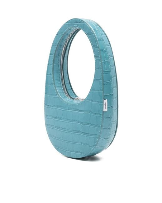 Coperni Blue Embossed Mini Swipe Bag