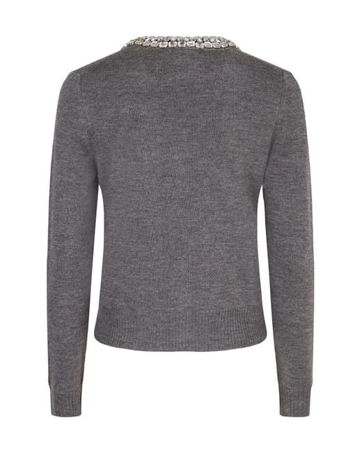 Veronica Beard Gray Daro Embellished Cardigan