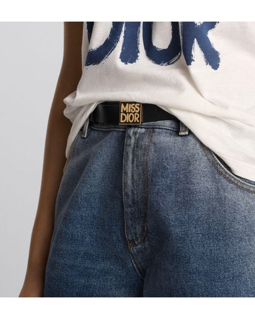 Dior White Miss Graffiti Belt