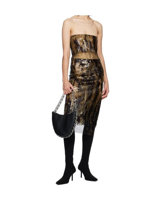 Dion Lee Multicolor Sequin-Embellished Bandeau Top