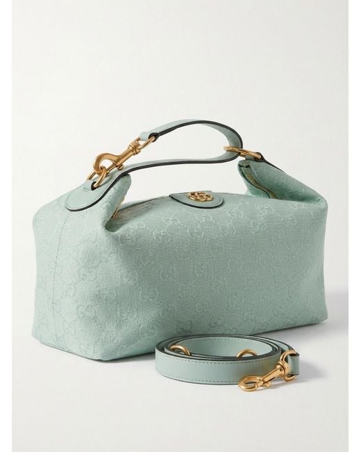 Gucci Green Vanity Medium Top Handle Bag
