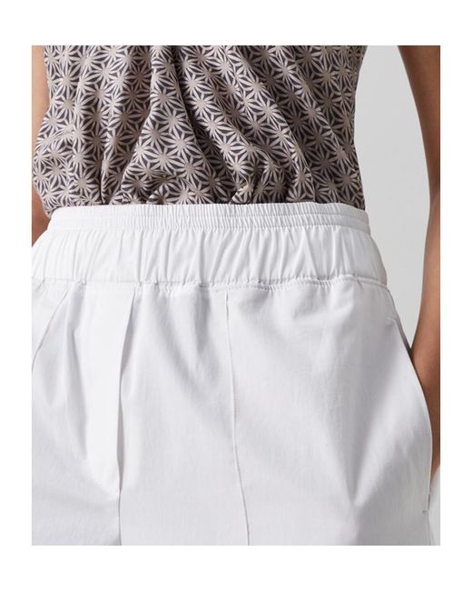 Brunello Cucinelli White Exposed-Seam Palazzo Trousers