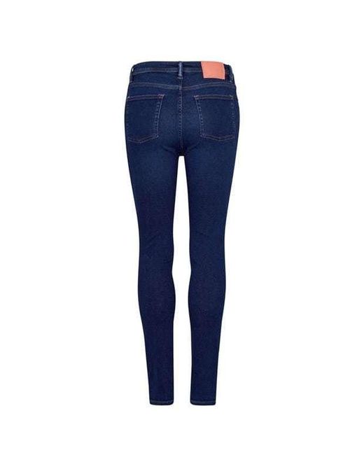 Acne Blue Logo Jeans