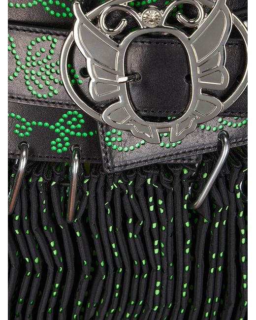 Chopova Lowena Black Shuffle Knee Carabiner Skirt