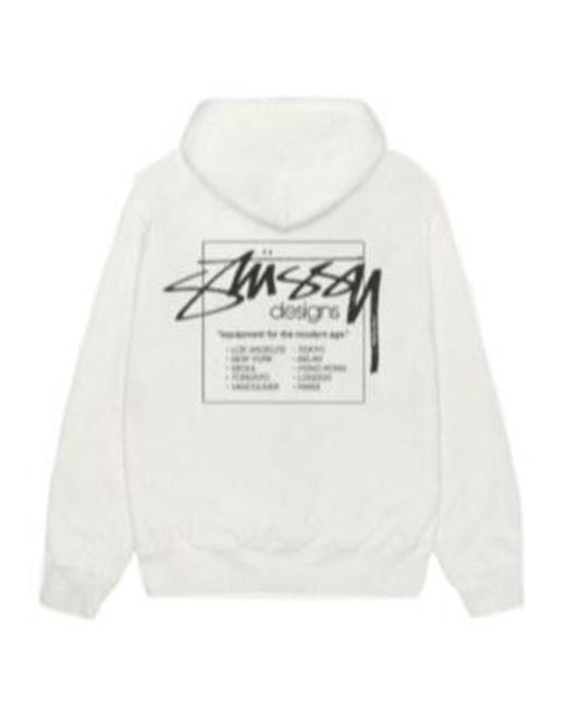 Stussy White Stüssy Modern Age Zip Hoodie for men