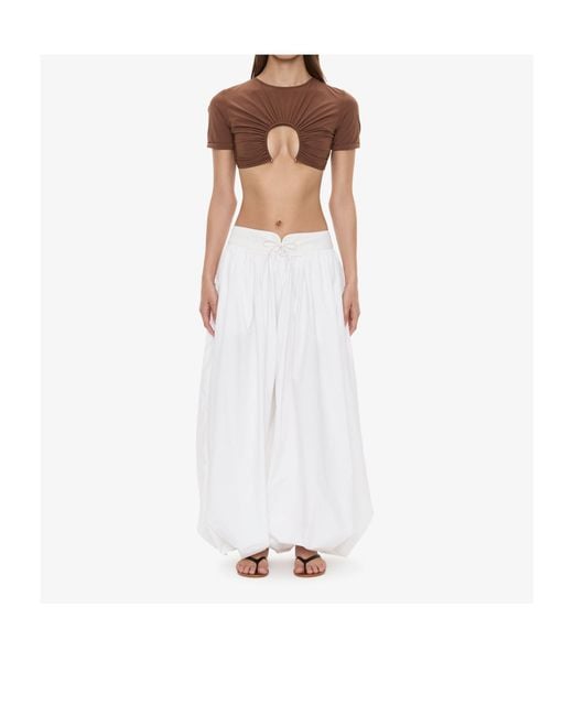 Christopher Esber White U-Prong Ruched Top
