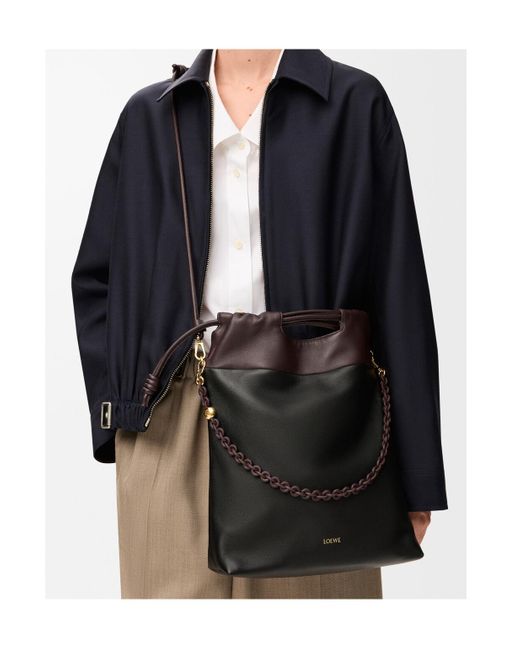 Loewe Black Flamenco Purse Tote Bag
