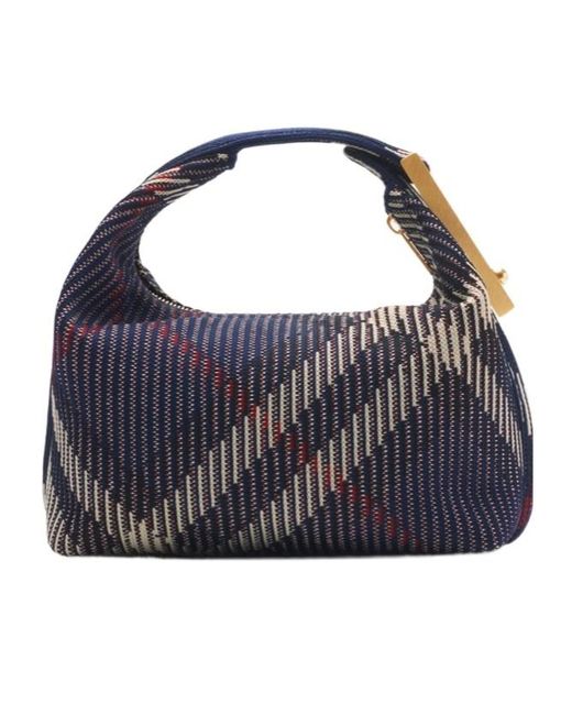 Burberry Blue Mini Peg Tote Bag