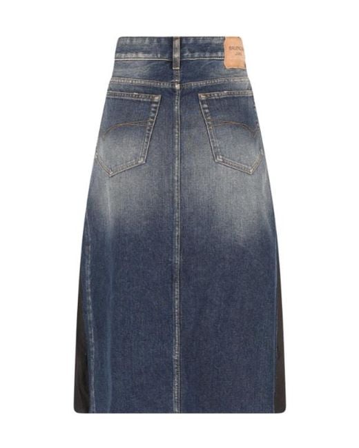 Balenciaga Black Hybrid Midi Skirt