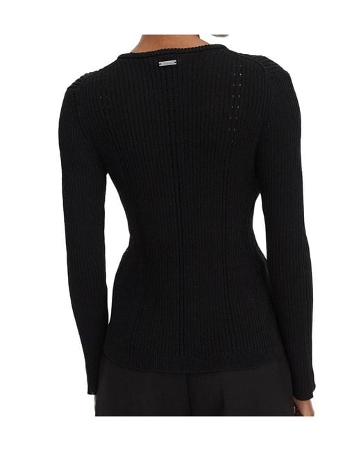 Calvin Klein Black Single-Breasted Knit Cardigan