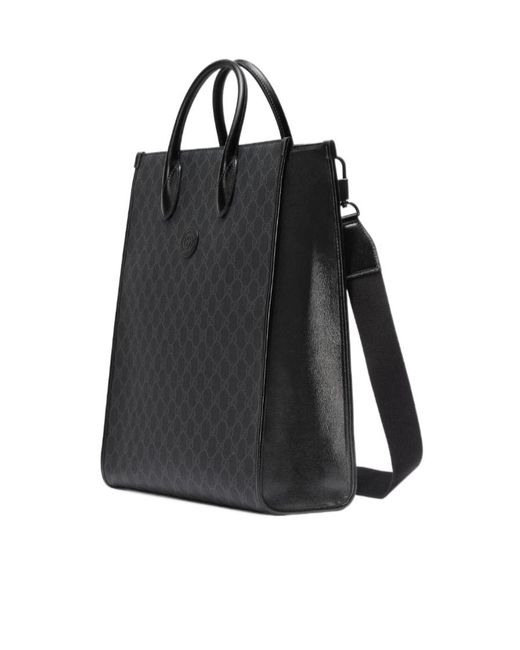 Gucci Black Interlocking G Medium Tote Bag for men