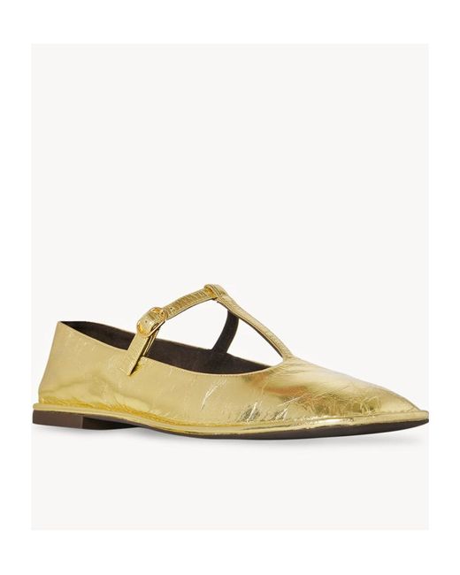 The Row Metallic T-Belt Flats