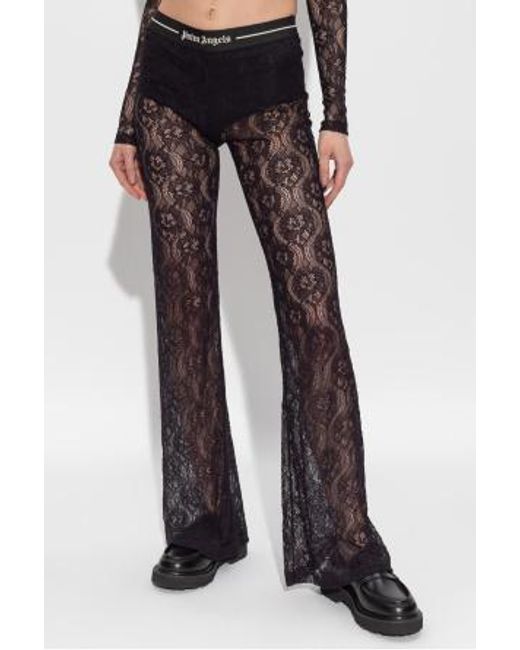 Palm Angels Blue Elastic Waist Casual Pants