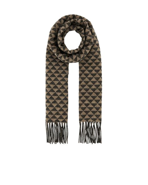 Prada White Fringe-Detailed Scarf for men
