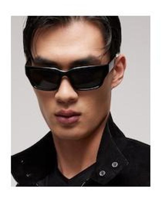 Gucci Black Rectangular-Frame Sunglasses for men