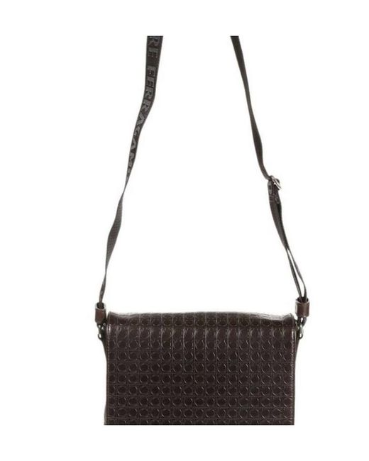 Ferragamo White Logo Details Cross-Body Bag for men