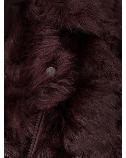 Brunello Cucinelli Purple Shearling Jacket