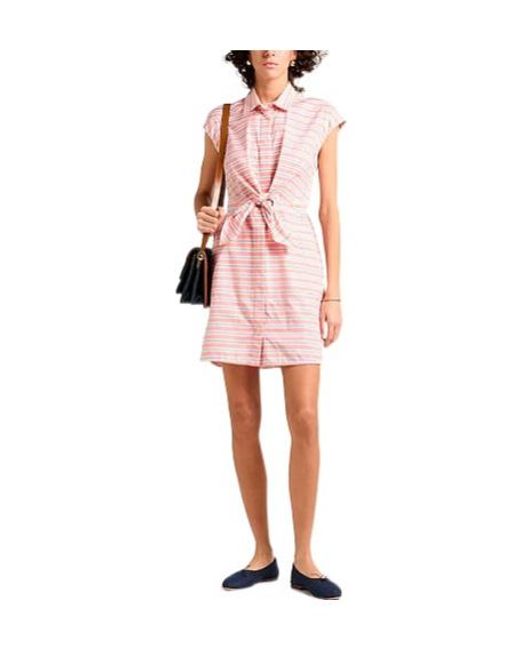 Max Mara Pink Striped Shortsleeve Dress