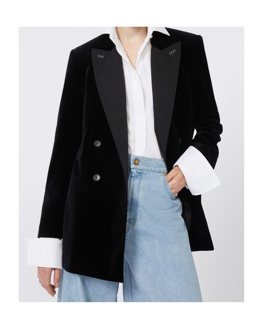 Max Mara Black Double-Breasted Tailored Jacket