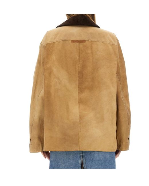 Stella McCartney Brown Corduroy Collar Aged Jacket
