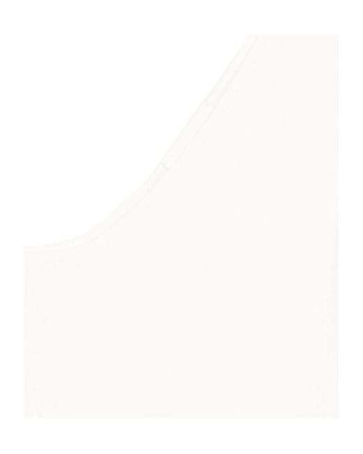 Lisa Yang White Sorea One-Shoulder Top
