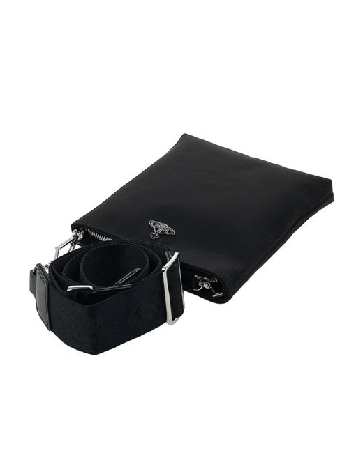 Vivienne Westwood Black Logo Shoulder Bag for men