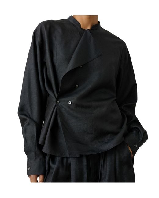 Soeur Blue Hampton Button Straight Blouse