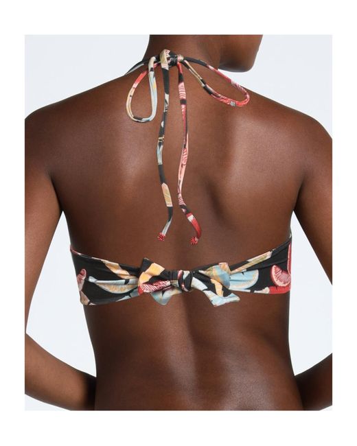 Farm Rio White Lace-Up Bikini Top