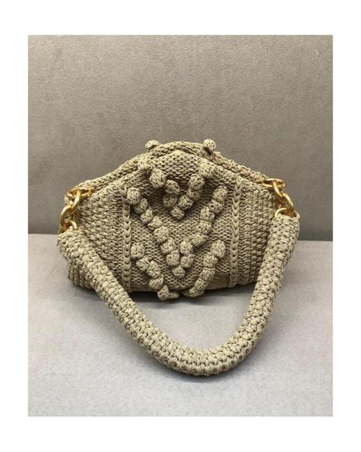 Bottega Veneta Metallic Light Handbag