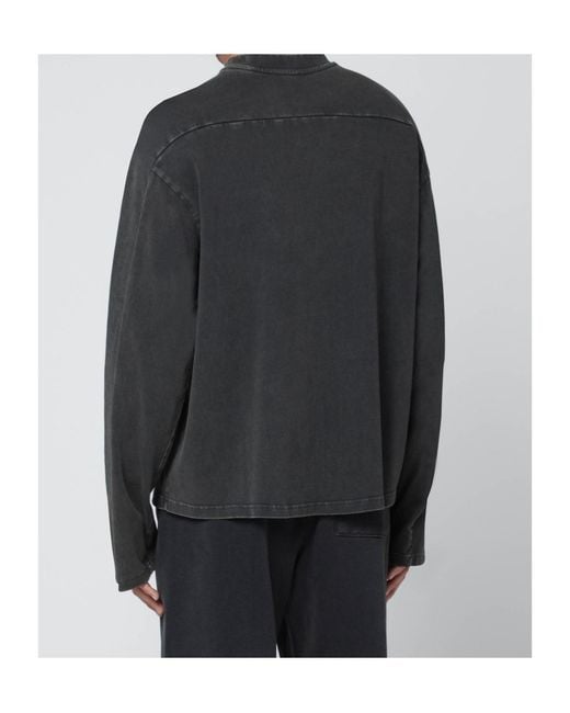 Entire studios Black Washed Long-Sleeve Top for men