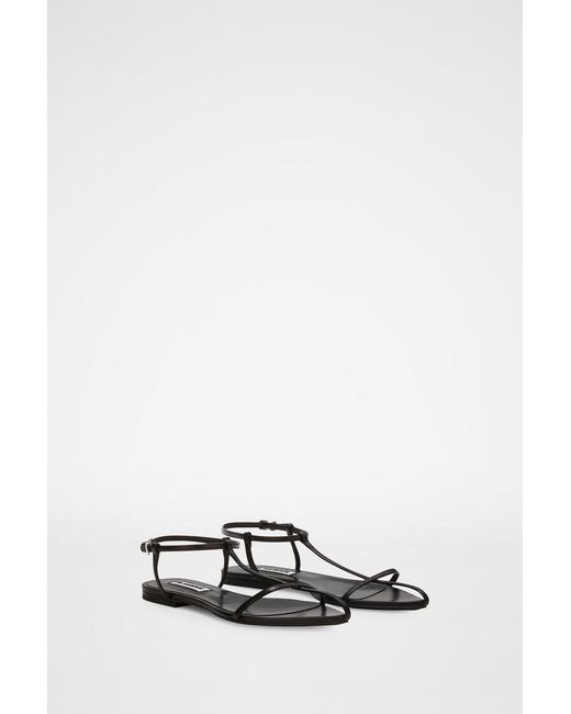 Jil Sander White Pointed-Toe Ankle-Strap Sandals