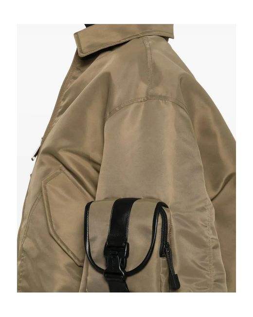 Coperni Green Pocket-Detail Bomber Jacket